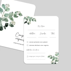 Coupon-réponse Mariage^Planet cards Bouquet d'eucalyptus