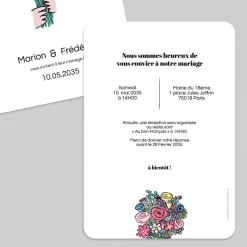 Créations En Collaboration | Faire-part Mariage Champêtre^Planet cards Bouquet Fleuri