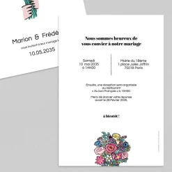Créations En Collaboration | Faire-part Mariage Champêtre^Planet cards Bouquet Fleuri