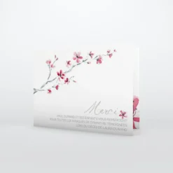 Carte Remerciement Décès^Planet cards Branche cerisier aquarelle
