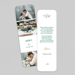 Carte Remerciement Mariage Avec Photo | Carte Remerciement Mariage Marque-page^Planet cards Branche d'Olivier