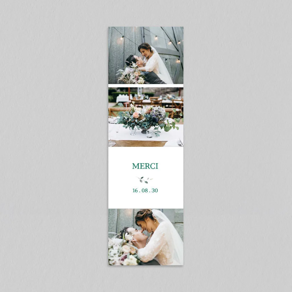Carte Remerciement Mariage Avec Photo | Carte Remerciement Mariage Marque-page^Planet cards Branche d'Olivier