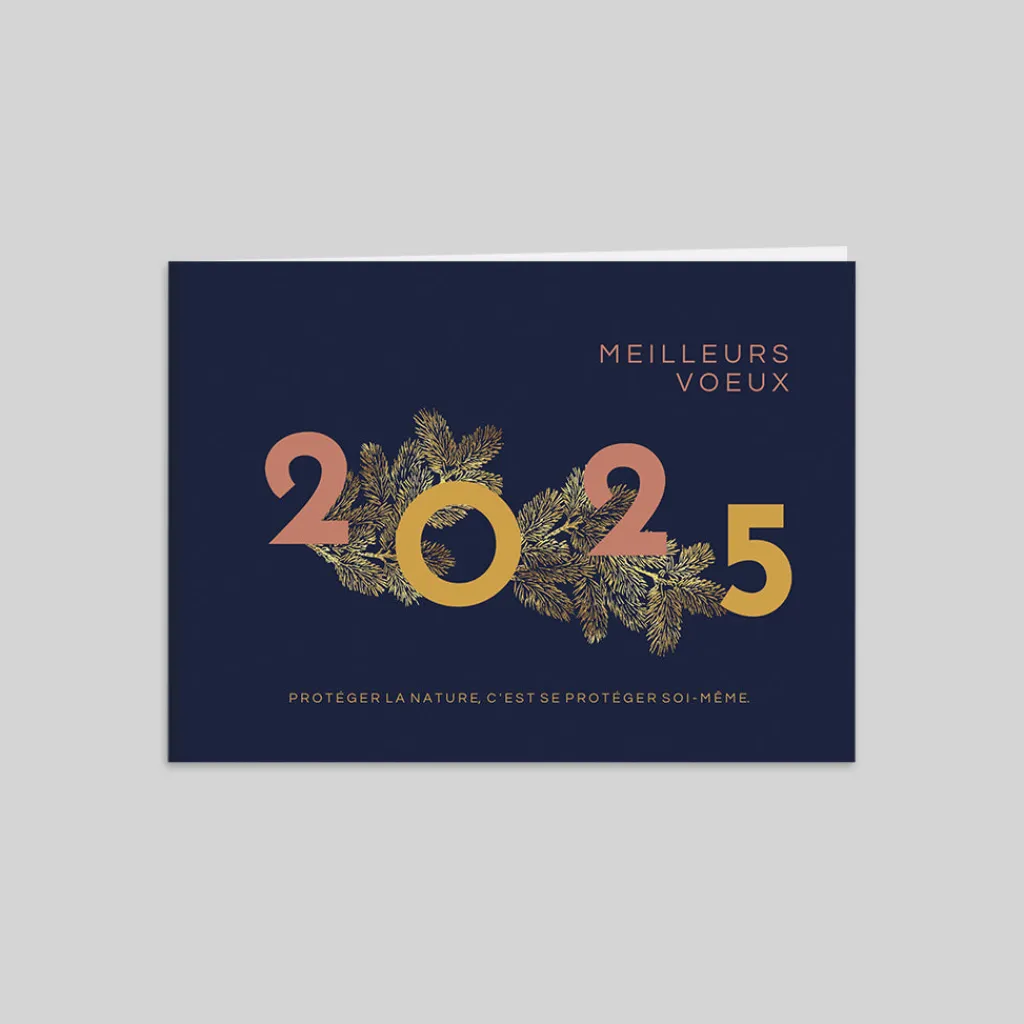 Carte De Vœux Entreprise Nature^Planet cards Branches de Sapins