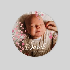 Faire-part Naissance Fille^Planet cards Branches en fleurs