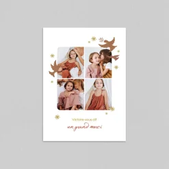 Carte Remerciement Communion^Planet cards Branches et Colombes Fille
