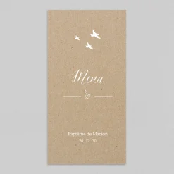 Menu Baptême^Planet cards Brin d'Herbe