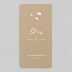 Menu Baptême^Planet cards Brin d'Herbe