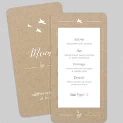 Menu Baptême^Planet cards Brin d'Herbe