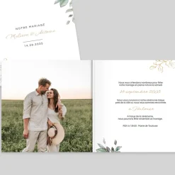 Faire-part Mariage Champêtre^Planet cards Brins d'eucalyptus