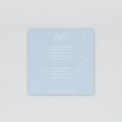 Carte Remerciement Baptême Garçon^Planet cards Bulles de bonheur