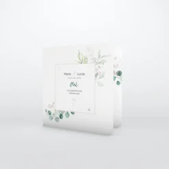 Faire-part Mariage Champêtre^Planet cards Cadre d’Eucalyptus Rose