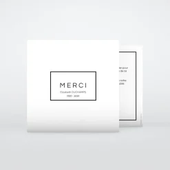 Carte Remerciement Décès^Planet cards Cadre et Finesse