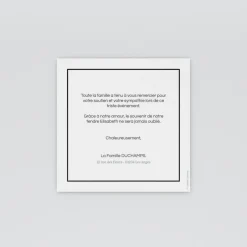 Carte Remerciement Décès^Planet cards Cadre et Finesse