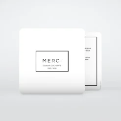 Carte Remerciement Décès^Planet cards Cadre et Finesse