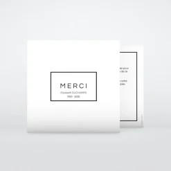 Carte Remerciement Décès^Planet cards Cadre et Finesse