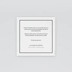 Carte Remerciement Décès^Planet cards Cadre et Finesse
