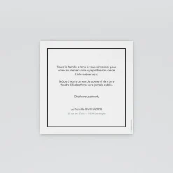 Carte Remerciement Décès^Planet cards Cadre et Finesse