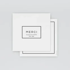 Carte Remerciement Décès^Planet cards Cadre et Finesse