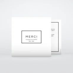 Carte Remerciement Décès^Planet cards Cadre et Finesse