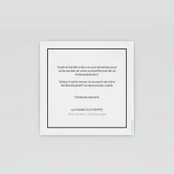 Carte Remerciement Décès^Planet cards Cadre et Finesse