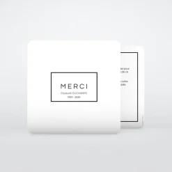 Carte Remerciement Décès^Planet cards Cadre et Finesse