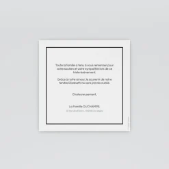 Carte Remerciement Décès^Planet cards Cadre et Finesse