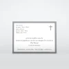 Faire-part Décès^Planet cards Cadre gris et croix