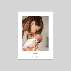 Faire-part Naissance Fille^Planet cards Cadre photo simple