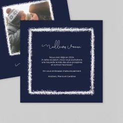 Carte De Vœux Famille^Planet cards Cadre scintillant
