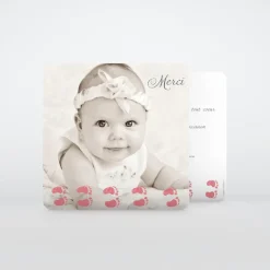 Carte Remerciement Naissance Classique | Carte Remerciement Naissance Garçon^Planet cards Cadre végétal