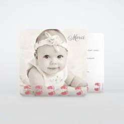 Carte Remerciement Naissance Classique | Carte Remerciement Naissance Garçon^Planet cards Cadre végétal