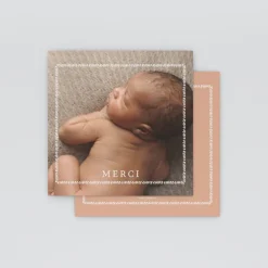 Carte Remerciement Naissance Classique | Carte Remerciement Naissance Garçon^Planet cards Cadre végétal