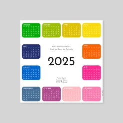 Carte De Vœux Entreprise Calendrier^Planet cards Calendrier coloré
