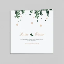Faire-part Mariage Bohème | Faire-part Mariage Champêtre^Planet cards Cannage Et Herbes Folles