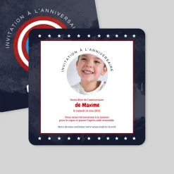 Carte Invitation Anniversaire Enfant Garçon^Planet cards Capitaine Héroïque