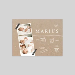 Faire-part Naissance Original | Faire-part Naissance Fille^Planet cards Carte d'identité et Kraft