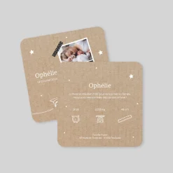 Faire-part Naissance Original | Faire-part Naissance Fille^Planet cards Carte d'identité et Kraft
