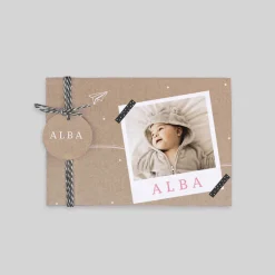 Faire-part Naissance Original | Faire-part Naissance Fille^Planet cards Carte d'identité et Kraft
