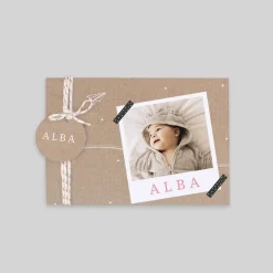 Faire-part Naissance Original | Faire-part Naissance Fille^Planet cards Carte d'identité et Kraft