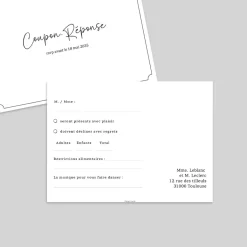 Coupon-réponse Mariage^Planet cards Carte postale élégante