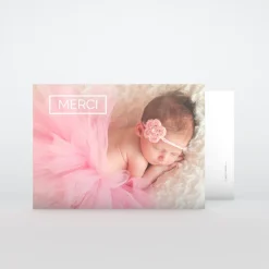 Carte Remerciement Naissance Classique^Planet cards Cartouche