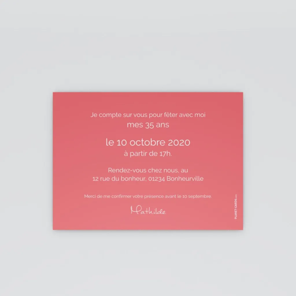 Carte Invitation Anniversaire Adulte Moderne | Carte Invitation Anniversaire Adulte Originale^Planet cards Cassette audio