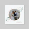 Carte Remerciement Mariage Champêtre^Planet cards Cercle Bois et Eucalyptus Rose