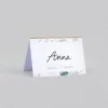 Marque-place Mariage^Planet cards Cercle Bois et Eucalyptus Rose