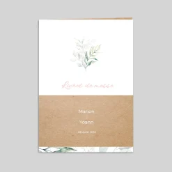 Livret De Messe Mariage^Planet cards Cercle Bois et Eucalyptus Rose