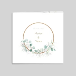 Faire-part Mariage Champêtre | Gamme Complète^Planet cards Cercle bois et eucalyptus rose