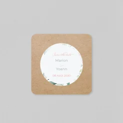 Save The Date^Planet cards Cercle Bois et Eucalyptus Rose