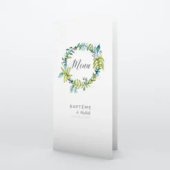 Menu Baptême^Planet cards C'est le Printemps