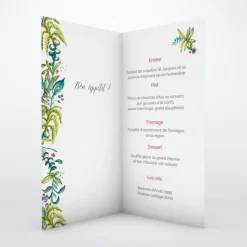 Menu Baptême^Planet cards C'est le Printemps