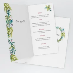 Menu Baptême^Planet cards C'est le Printemps